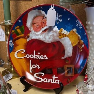 Festive Santa Cookie Plate